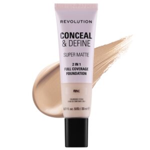 REVOLUTION CONCEAL & DEFINE SUPER MATTE 2IN1 FULL COVERAGE FOUNDATION