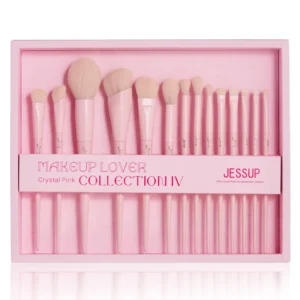 JESSUP CRYSTAL PINK MAKEUP BRUSH SET PREMIUM VEGAN 14PCS – T495-G